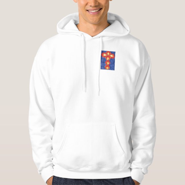Cross Motif Men's American Apparel  Fleece Hoodie (Front)