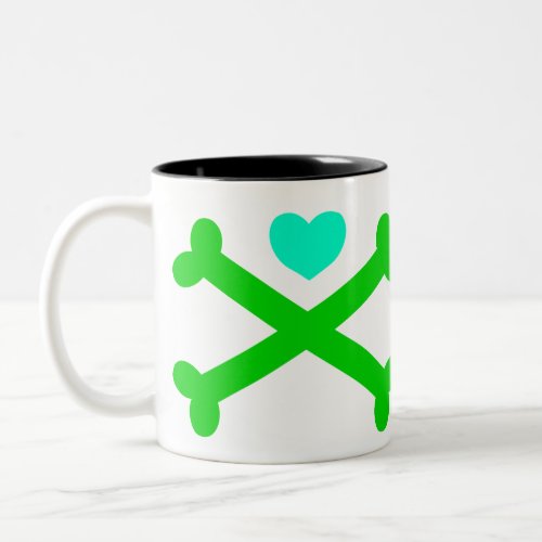 Cross My Heart Heart and Crossbones Mug