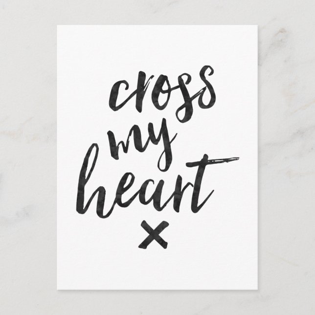 Cross My Heart - Inspirational Card (Front)