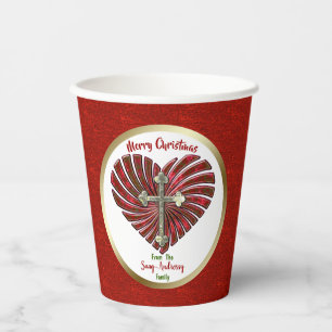 Cross-My-Heart Personalized Christmas Paper Cups