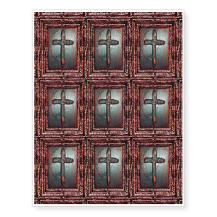 Cross of Blood Temporary Tattoos