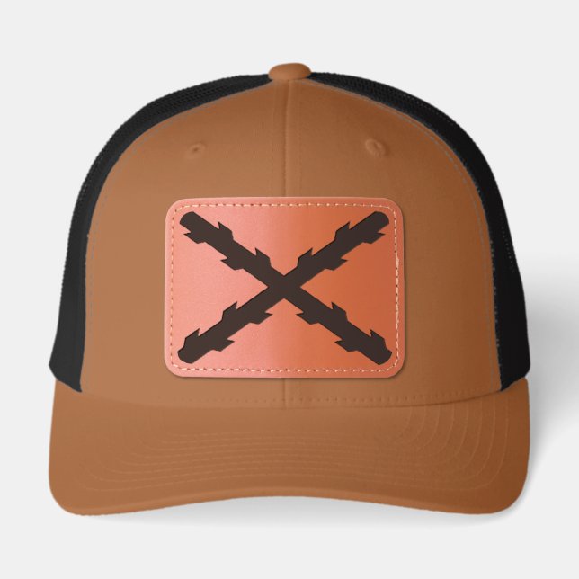Cross of Burgundy (Cruz de Borgoña) Leather Patch Hat (Front)