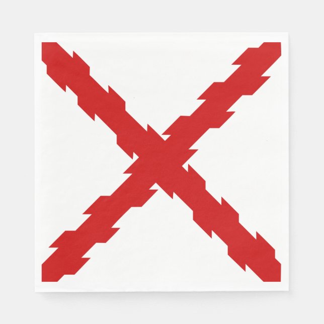 Cross of Burgundy Flag Napkins (Front)
