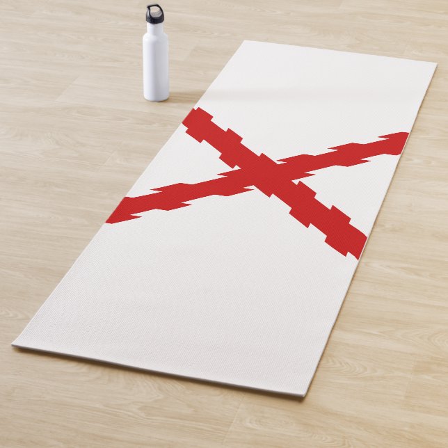 Cross of Burgundy Flag Yoga Mat (In Situ)