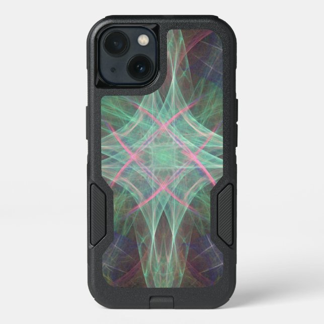 Cross of Christ in Swirling Pastel Rainbow Otterbox iPhone Case (Back)