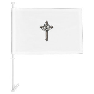 Cross of Grace Engraved Christian Shirt (1) Car Flag