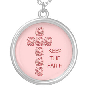 Cross Of Hearts Silver Plated Necklace