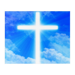 Cross of Light Jesus Christ Customizable Christian Acrylic Print
