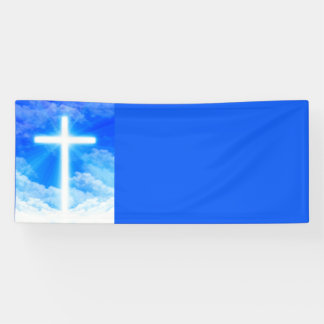 Cross of Light Jesus Christ Customizable Christian Banner