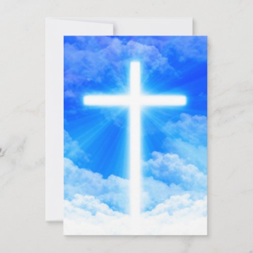 Cross of Light Jesus Christ Customizable Christian Card