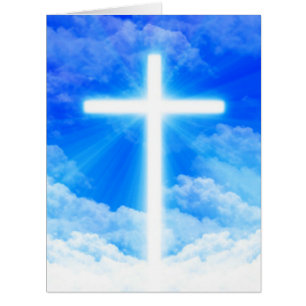 Cross of Light Jesus Christ Customizable Christian Cards