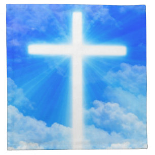 Cross of Light Jesus Christ Customizable Christian Cloth Napkin