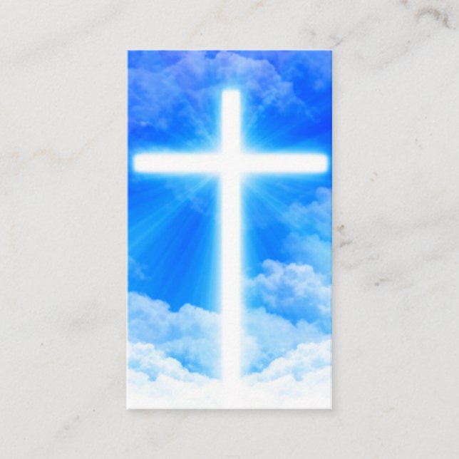 Cross of Light Jesus Christ Customizable Christian Discount Card (Front)