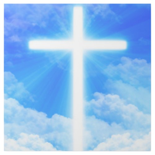 Cross of Light Jesus Christ Customizable Christian Gallery Wrap