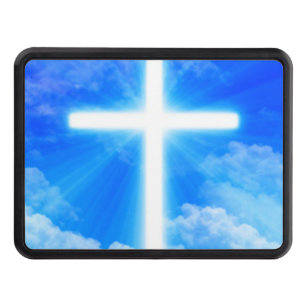 Cross of Light Jesus Christ Customizable Christian Hitch Cover