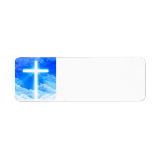 Cross of Light Jesus Christ Customizable Christian Label