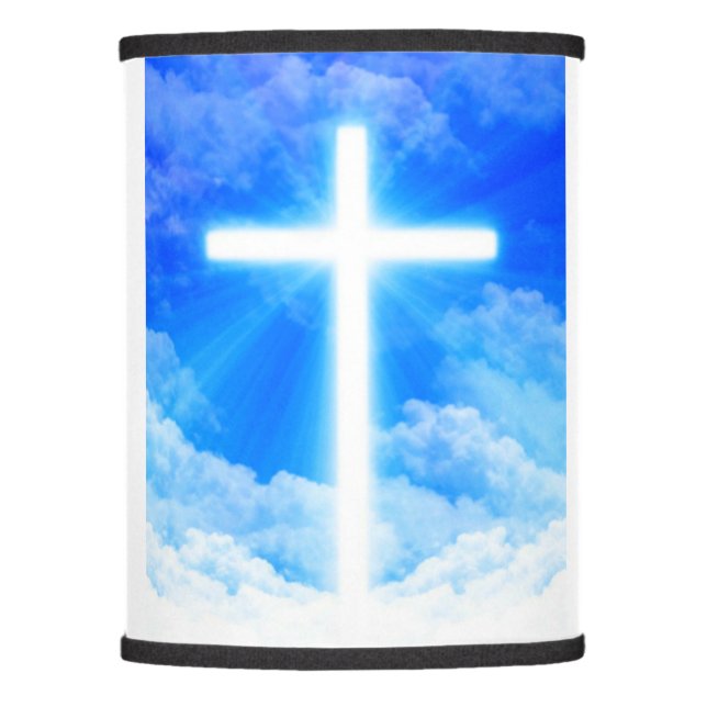 Cross of Light Jesus Christ Customizable Christian Lamp Shade (Front)