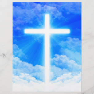 Cross of Light Jesus Christ Customizable Christian Letterhead