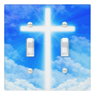 Cross of Light Jesus Christ Customizable Christian Light Switch Cover