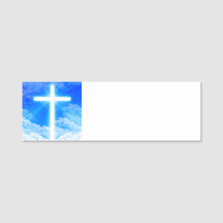 Cross of Light Jesus Christ Customizable Christian Name Tag