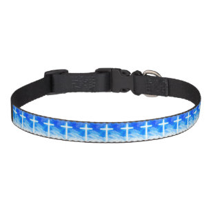 Cross of Light Jesus Christ Customizable Christian Pet Collar