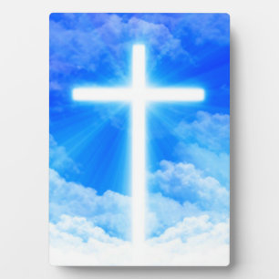 Cross of Light Jesus Christ Customizable Christian Plaque