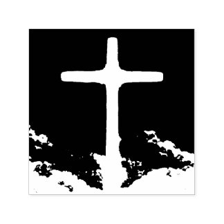 Cross of Light Jesus Christ Customizable Christian Self-inking Stamp