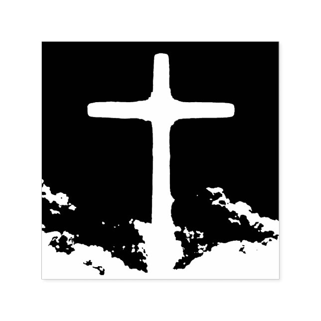 Cross of Light Jesus Christ Customizable Christian Self-inking Stamp (Design)
