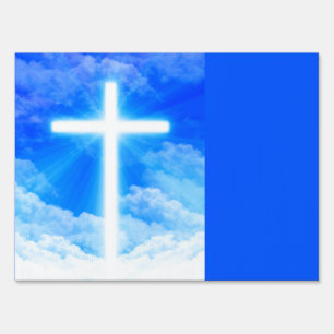 Cross of Light Jesus Christ Customizable Christian Sign
