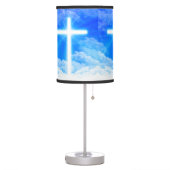 Cross of Light Jesus Christ Customizable Christian Table Lamp (Left)