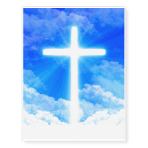 Cross of Light Jesus Christ Customizable Christian Temporary Tattoos