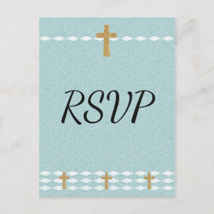 Cross of Light Jesus Christ RSVP Invitation Postcard