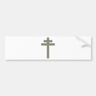 Cross of Lorraine (Croix de Lorraine) Bumper Sticker