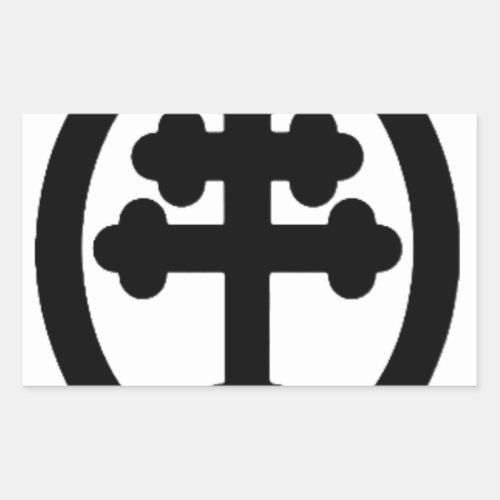 Cross of Lorraine Rectangular Sticker