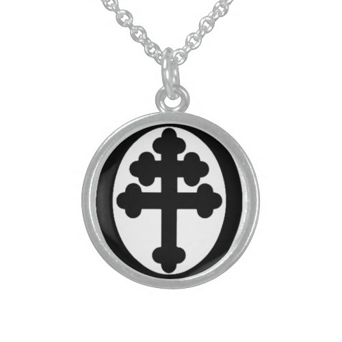 Cross of Lorraine Silver Plated Necklace