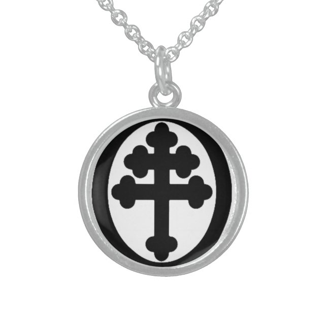 Cross of Lorraine Silver Plated Necklace (Front)