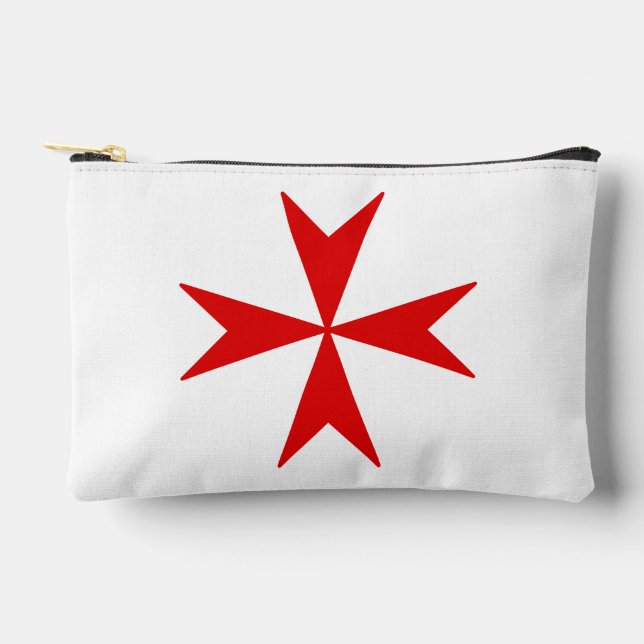 Cross Of Malta (red) Accessory Pouch (Front)