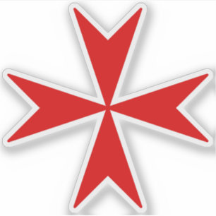 Cross Of Malta (red) Sticker