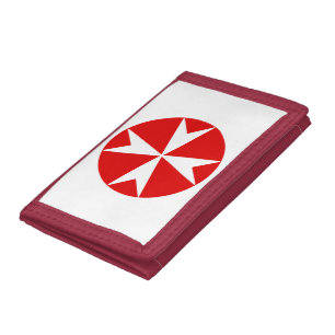 Cross Of Malta v2 (white on red) Tri-fold Wallet
