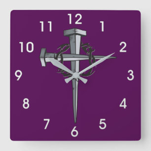 cross of nails and thorns clock