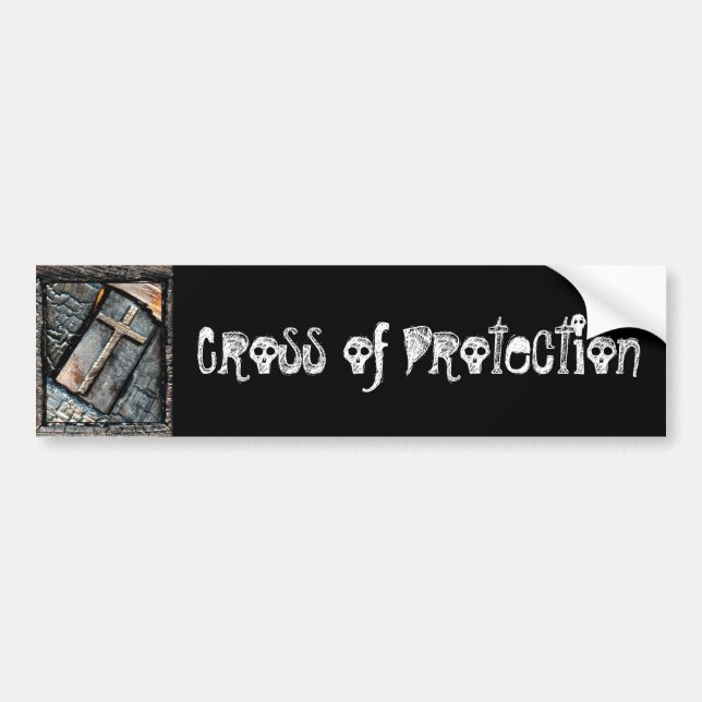 Cross of Protection Bumper Sticker (Front)