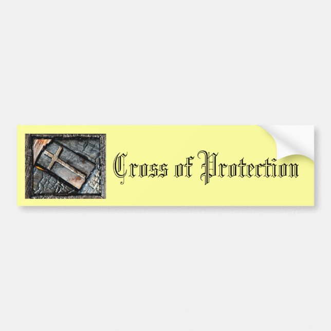 Cross of Protection Bumper Sticker (Front)