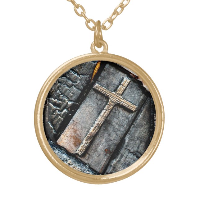 Cross of Protection Gold Plated Necklace (Front)