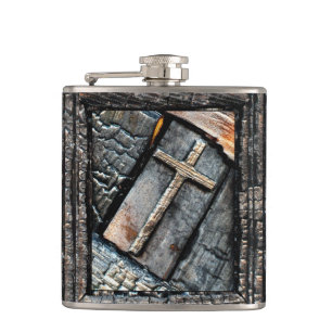 Cross of Protection Hip Flask