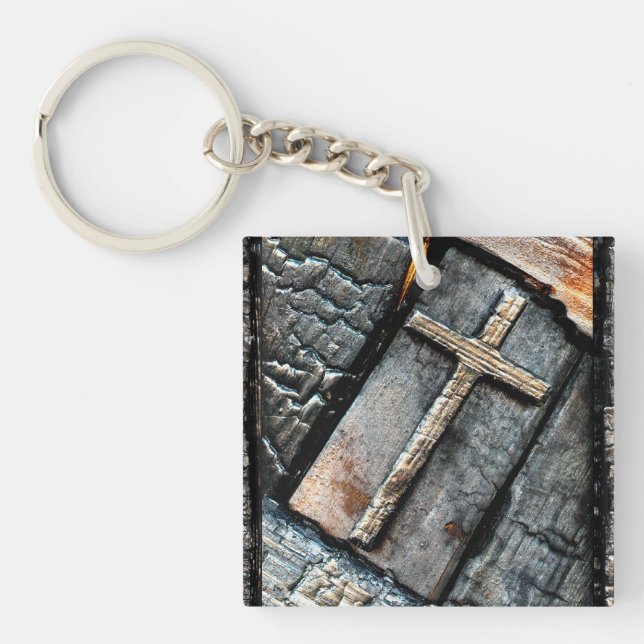 Cross of Protection & Path of Life Keychain (Front)