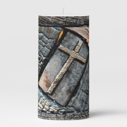 Cross of Protection Pillar Candle