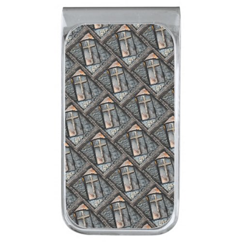 Cross of Protection  Silver Finish Money Clip