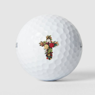 Cross of Roses - Floral Faith Golf Balls