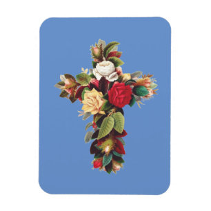 Cross of Roses Magnet