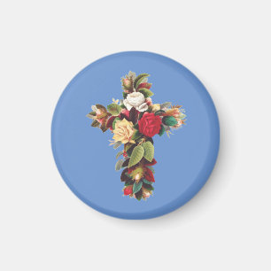 Cross of Roses Magnet